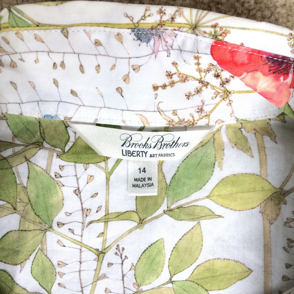 Brooks Brother Liberty Art Fabrics Floral Shirt 14 - Picture 3 of 5